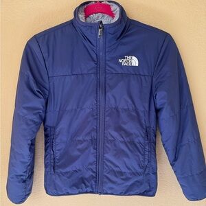 The North Face Girls' Reversible Shasta Full-Zip Jacket blue/purple Size Medium